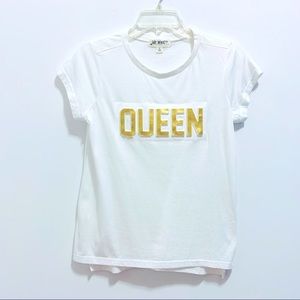 White & Gold Women’s QUEEN Tee Shirt